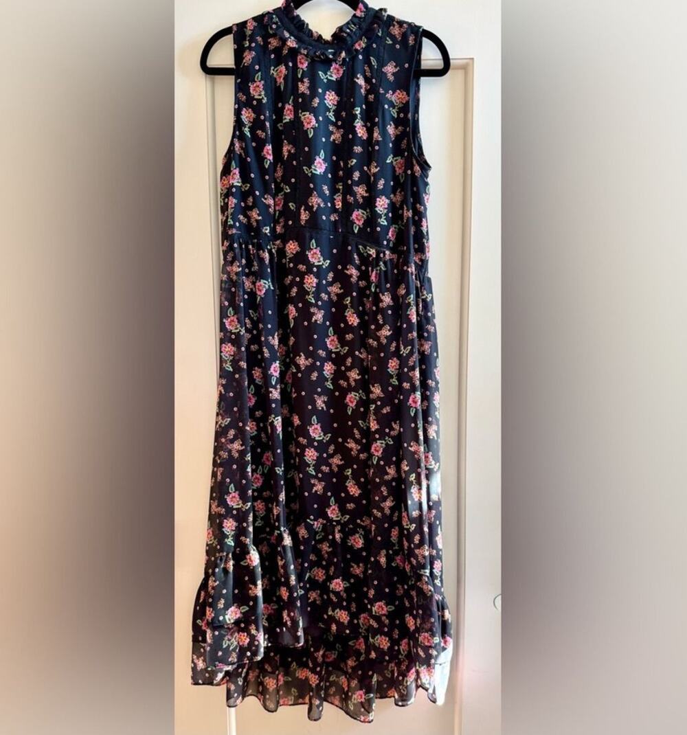 Western Chic Floral Lace Midi Dress Summer Wedding Guest Large‎ Rebecca Minkoff